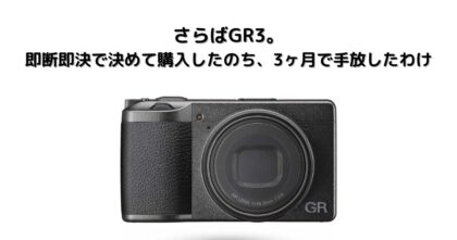 GR3 手放した
